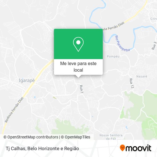 Tj Calhas mapa