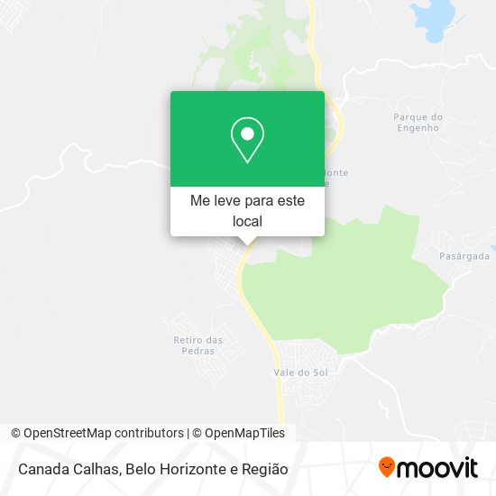 Canada Calhas mapa