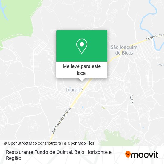 Restaurante Fundo de Quintal mapa