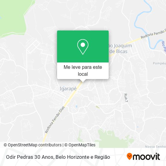 Odir Pedras 30 Anos mapa