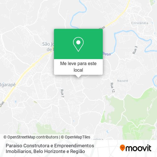 Paraiso Construtora e Empreendimentos Imobiliarios mapa