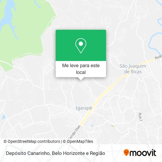 Depósito Canarinho mapa