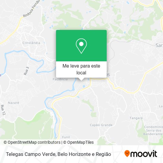 Telegas Campo Verde mapa