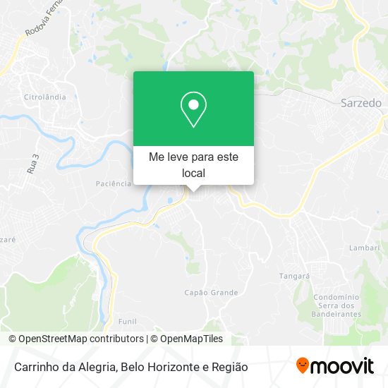 Carrinho da Alegria mapa