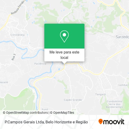 P.Campos Gerais Ltda mapa