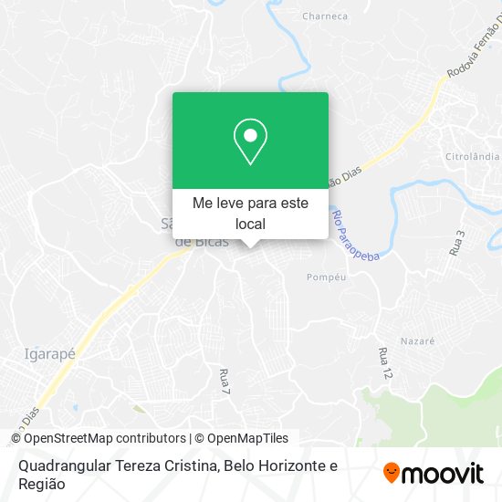 Quadrangular Tereza Cristina mapa