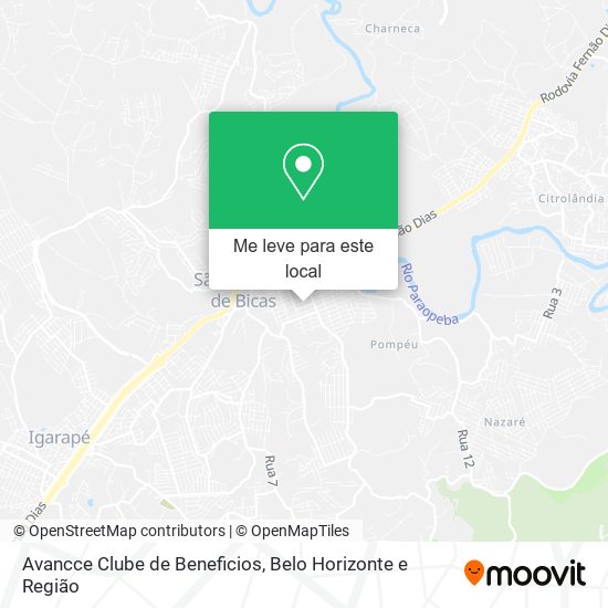 Avancce Clube de Beneficios mapa