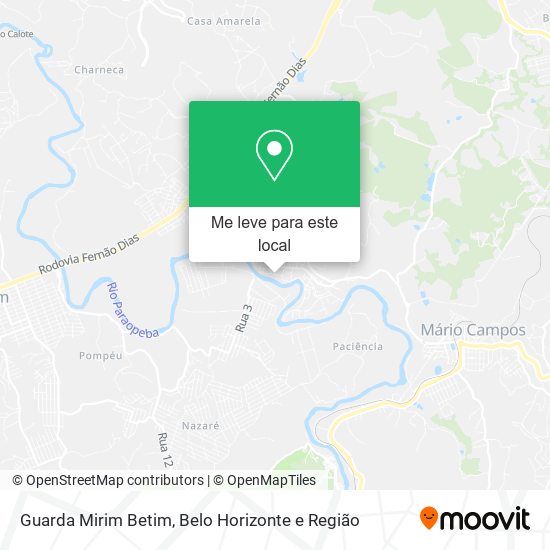 Guarda Mirim Betim mapa