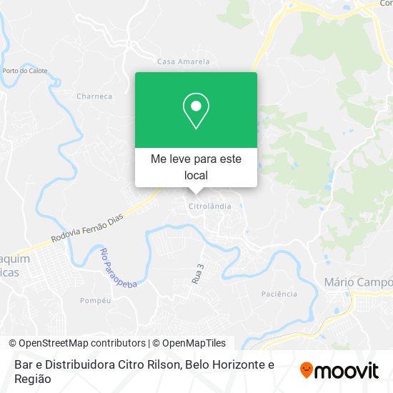 Bar e Distribuidora Citro Rilson mapa