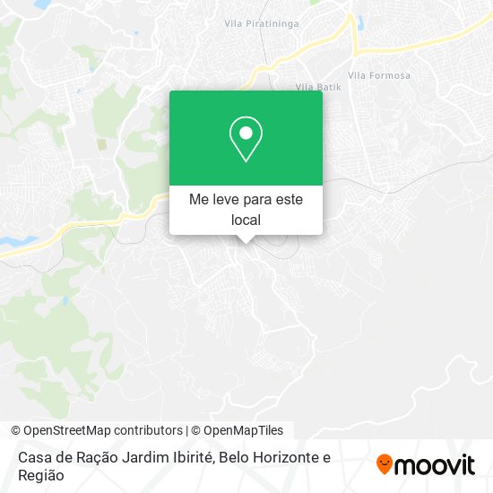 Casa de Ração Jardim Ibirité mapa