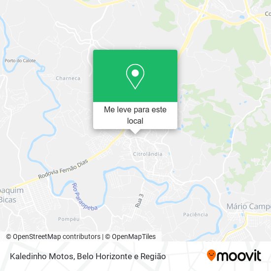 Kaledinho Motos mapa