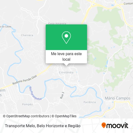 Transporte Melo mapa