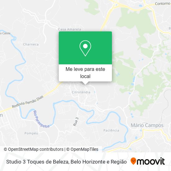Studio 3 Toques de Beleza mapa