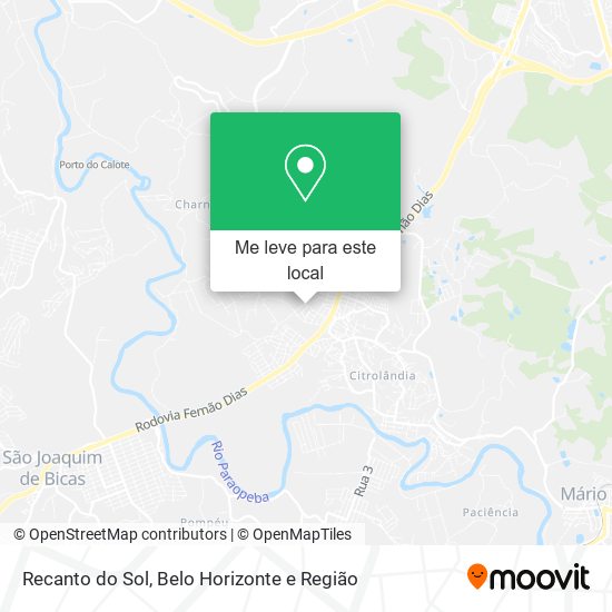 Recanto do Sol mapa