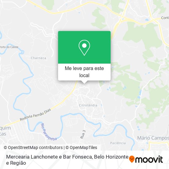 Mercearia Lanchonete e Bar Fonseca mapa