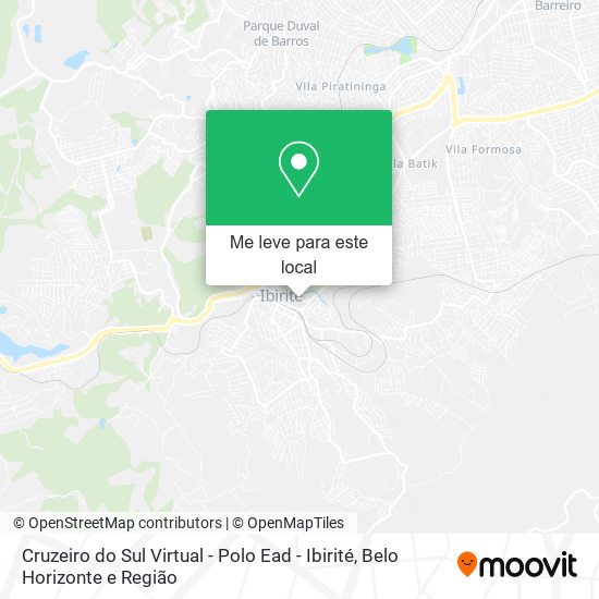 Cruzeiro do Sul Virtual - Polo Ead - Ibirité mapa