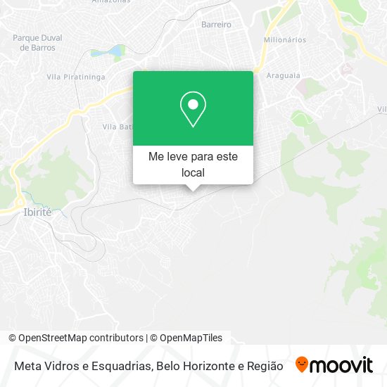 Meta Vidros e Esquadrias mapa