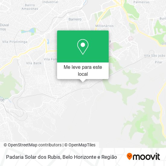 Padaria Solar dos Rubis mapa
