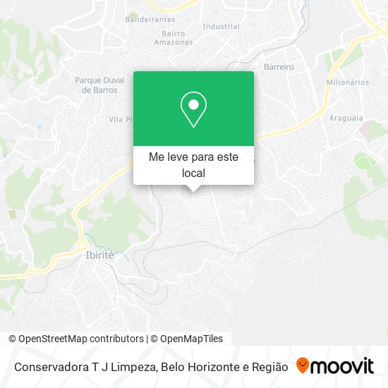 Conservadora T J Limpeza mapa