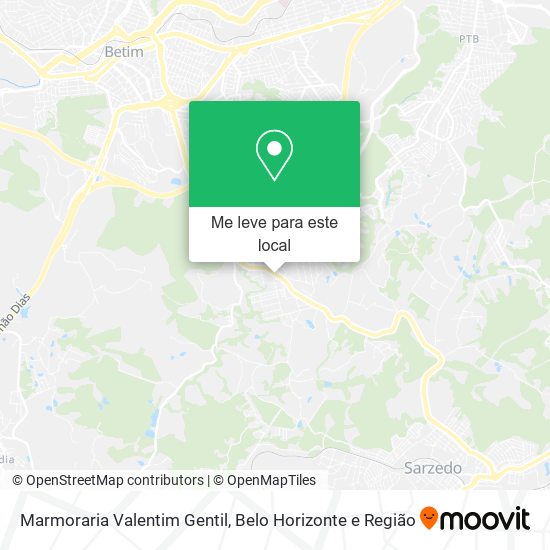 Marmoraria Valentim Gentil mapa