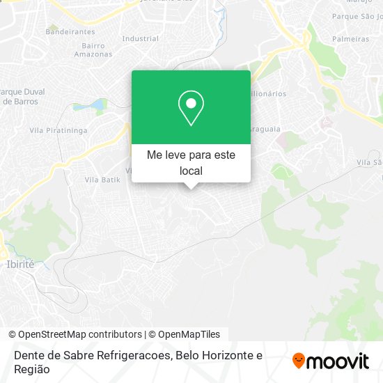 Dente de Sabre Refrigeracoes mapa
