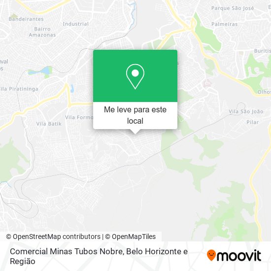 Comercial Minas Tubos Nobre mapa