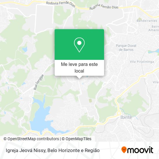 Igreja Jeová Nissy mapa