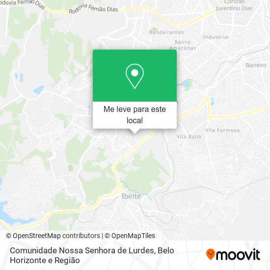 Comunidade Nossa Senhora de Lurdes mapa