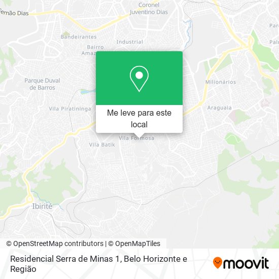Residencial Serra de Minas 1 mapa