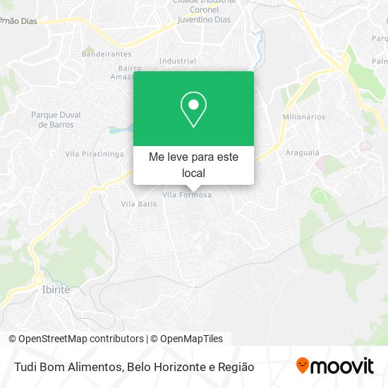 Tudi Bom Alimentos mapa