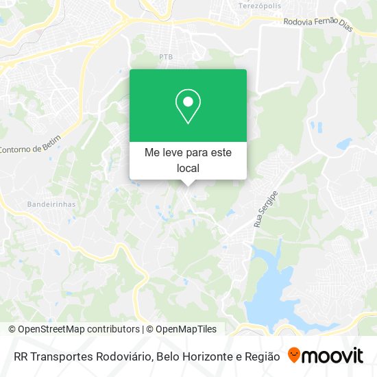RR Transportes Rodoviário mapa