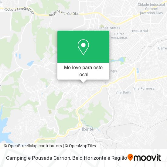 Camping e Pousada Carrion mapa