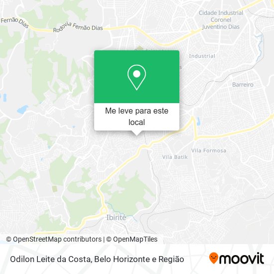 Odilon Leite da Costa mapa