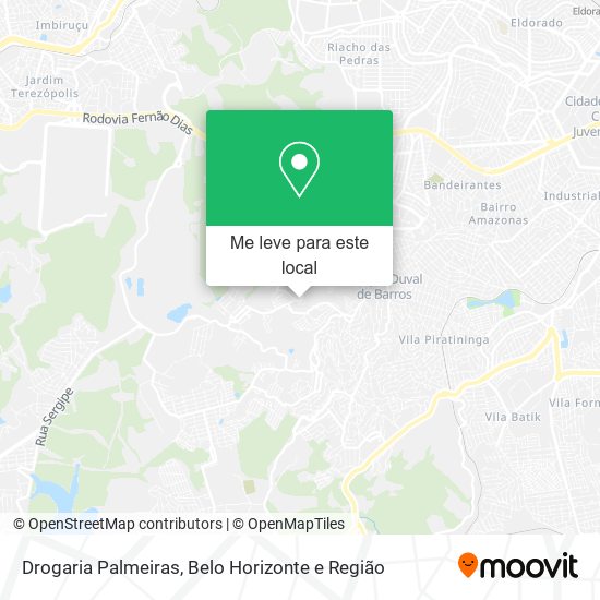 Drogaria Palmeiras mapa