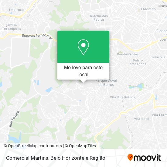Comercial Martins mapa