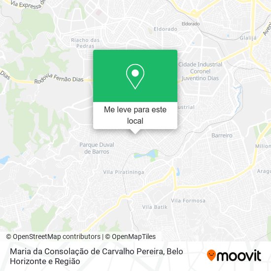 Maria da Consolação de Carvalho Pereira mapa