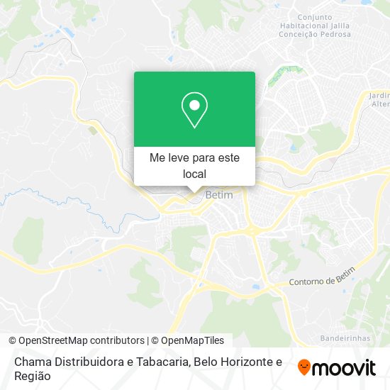 Chama Distribuidora e Tabacaria mapa