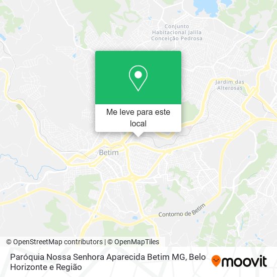 Paróquia Nossa Senhora Aparecida Betim MG mapa