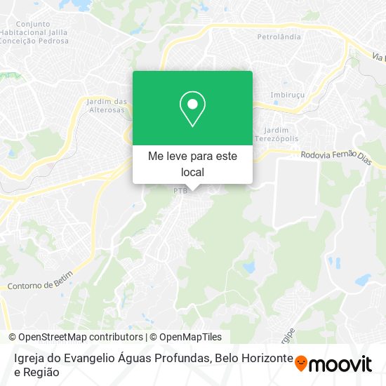 Igreja do Evangelio Águas Profundas mapa