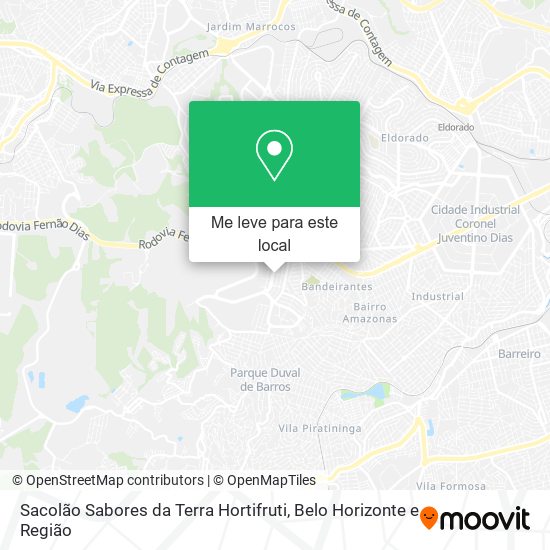Sacolão Sabores da Terra Hortifruti mapa
