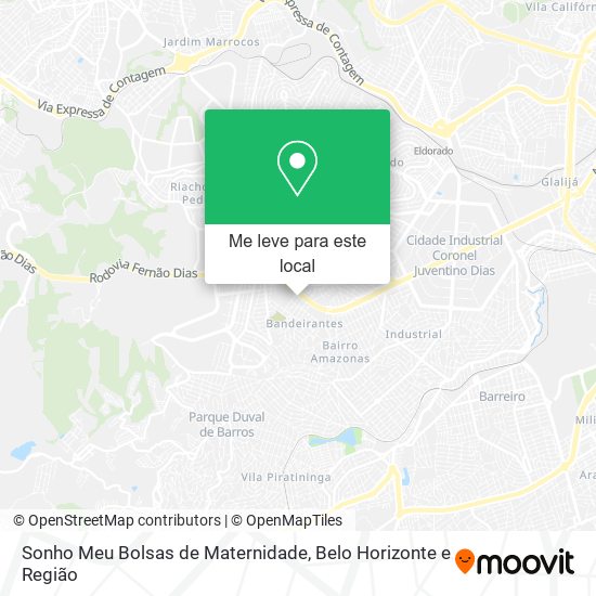 Sonho Meu Bolsas de Maternidade mapa