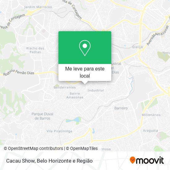 Cacau Show mapa