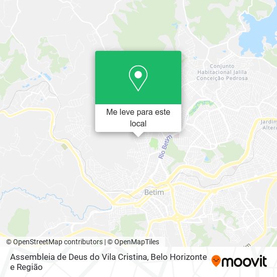 Assembleia de Deus do Vila Cristina mapa