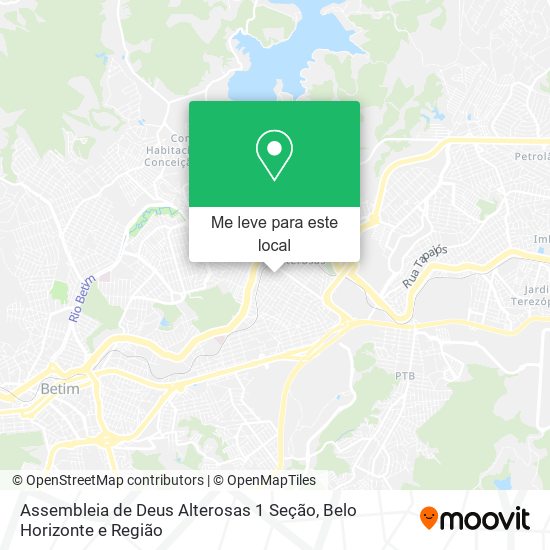 Assembleia de Deus Alterosas 1 Seção mapa