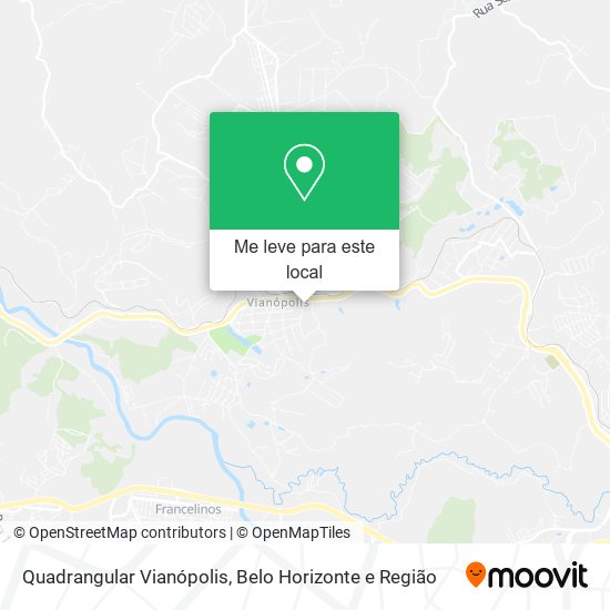 Quadrangular Vianópolis mapa