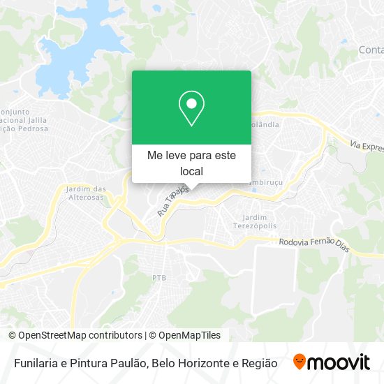 Funilaria e Pintura Paulão mapa