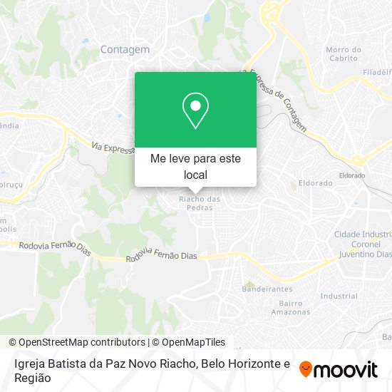Igreja Batista da Paz Novo Riacho mapa