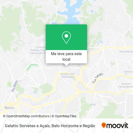 Gelatto Sorvetes e Açaís mapa