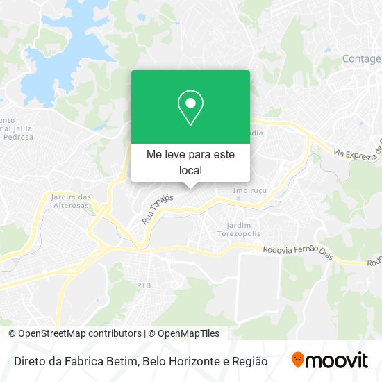 Direto da Fabrica Betim mapa