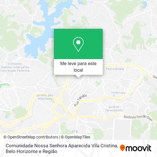 Comunidade Nossa Senhora Aparecida Vila Cristina mapa